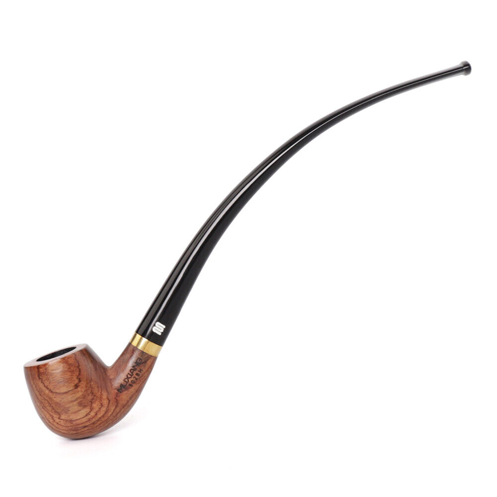 Long Stem Churchwarden Pipe Wooden Tobacco Pipe Curved Stem Reading Pipe 10 Tool