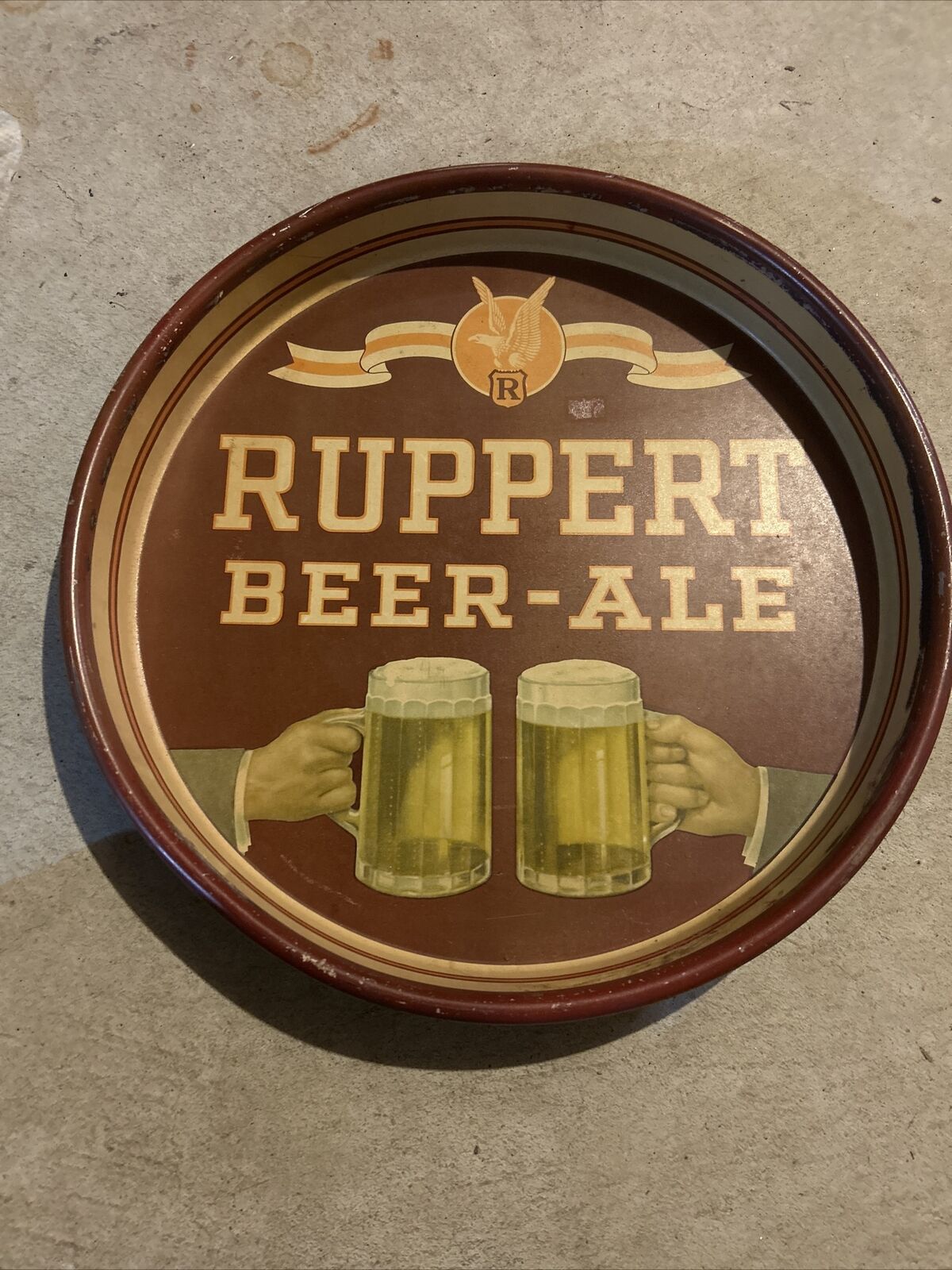 Vintage Ruppert Beer Ale Metal Serving Tray