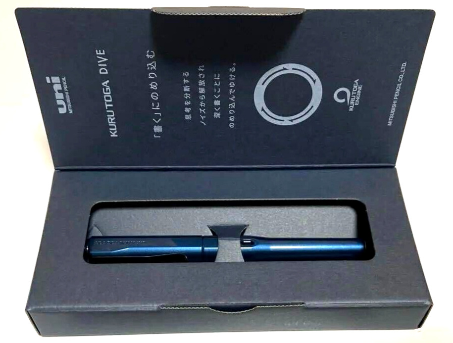 Uni Kuru Toga Dive 0.5mm Mechanical Pencil M5-5000 Abyss Blue Kurutoga Gift