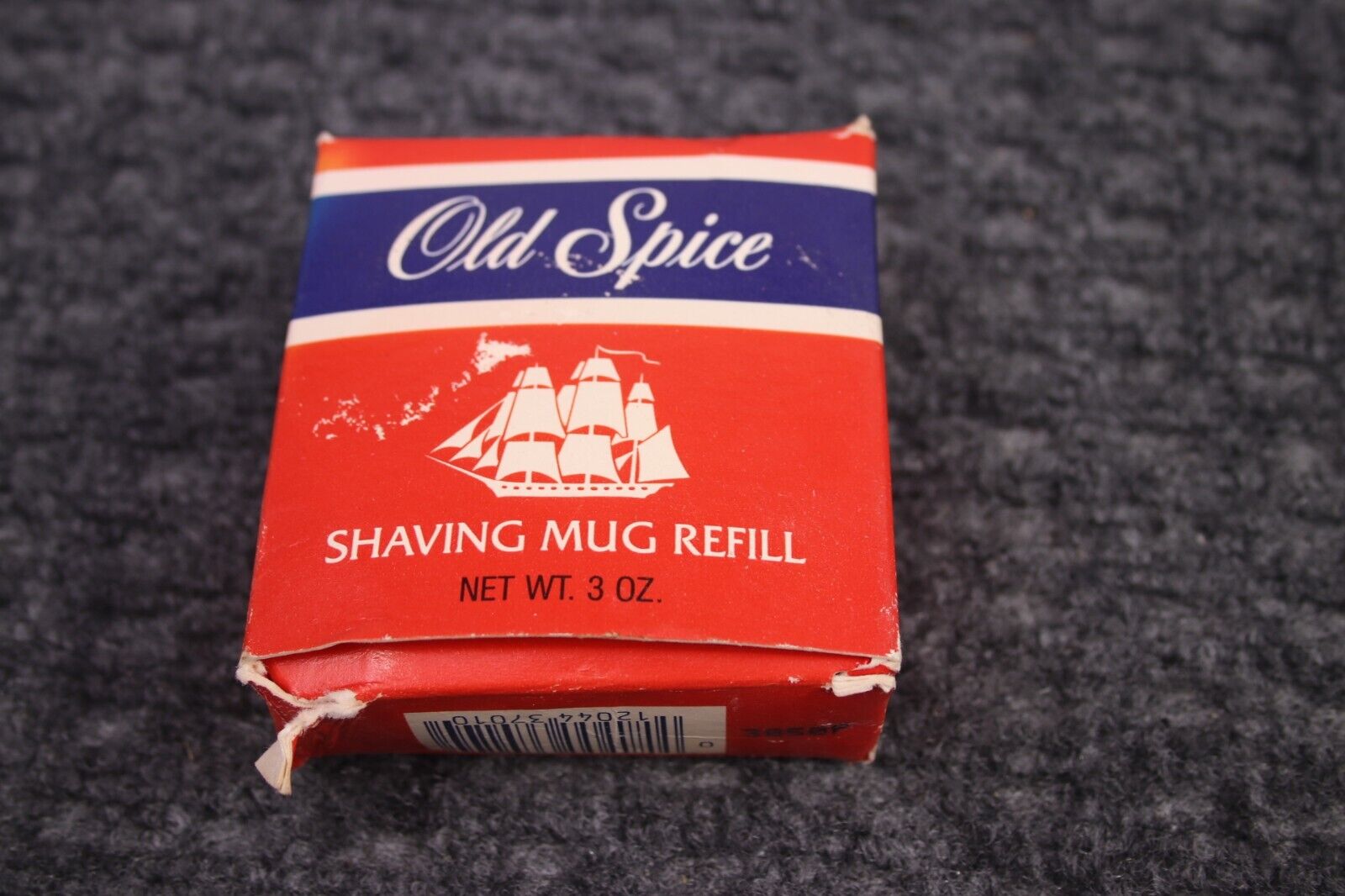 Vintage Old Spice Shaving Mug Refill NEW Damaged Box Discolored