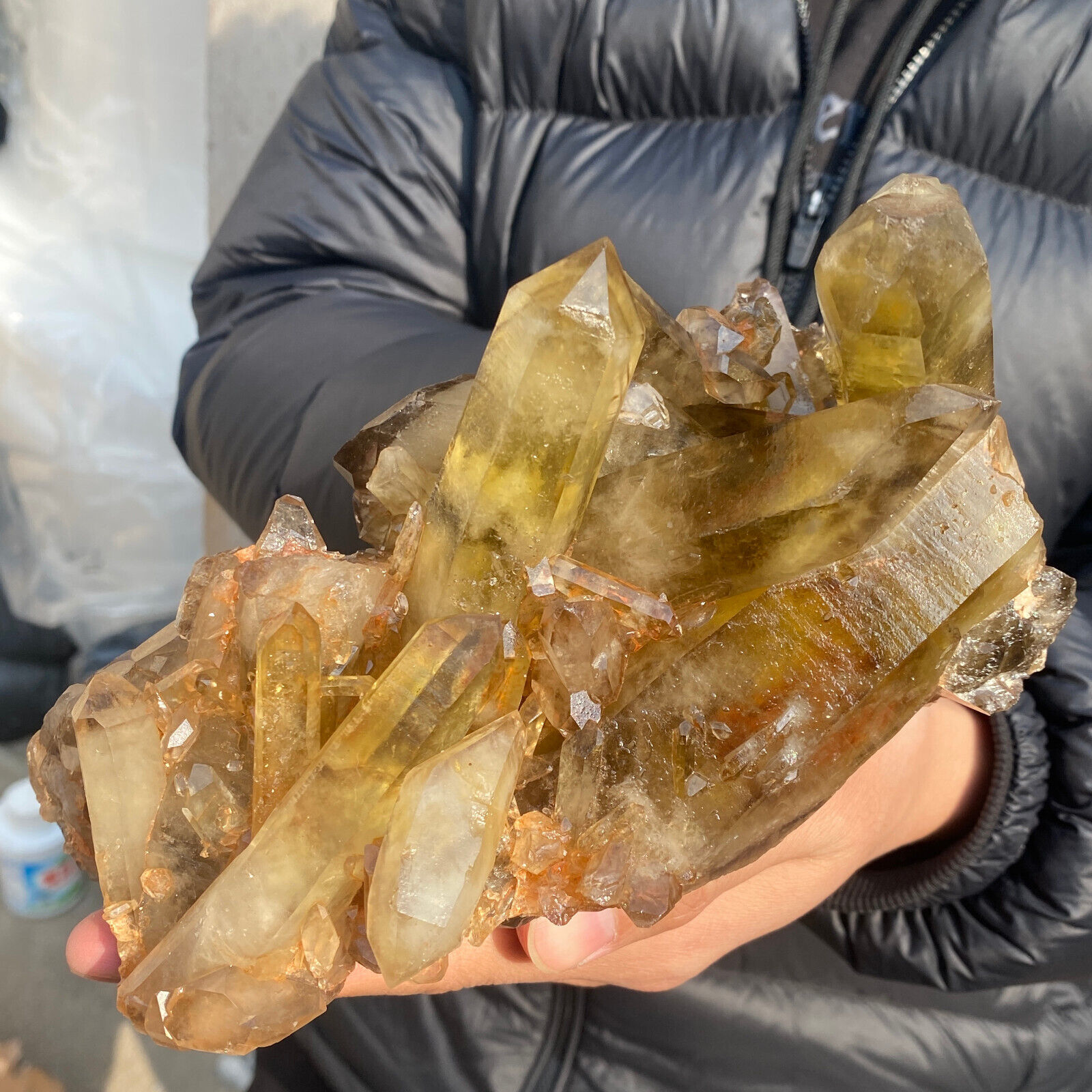 1800g Natural Citrine cluster mineral specimen quartz crystal healing