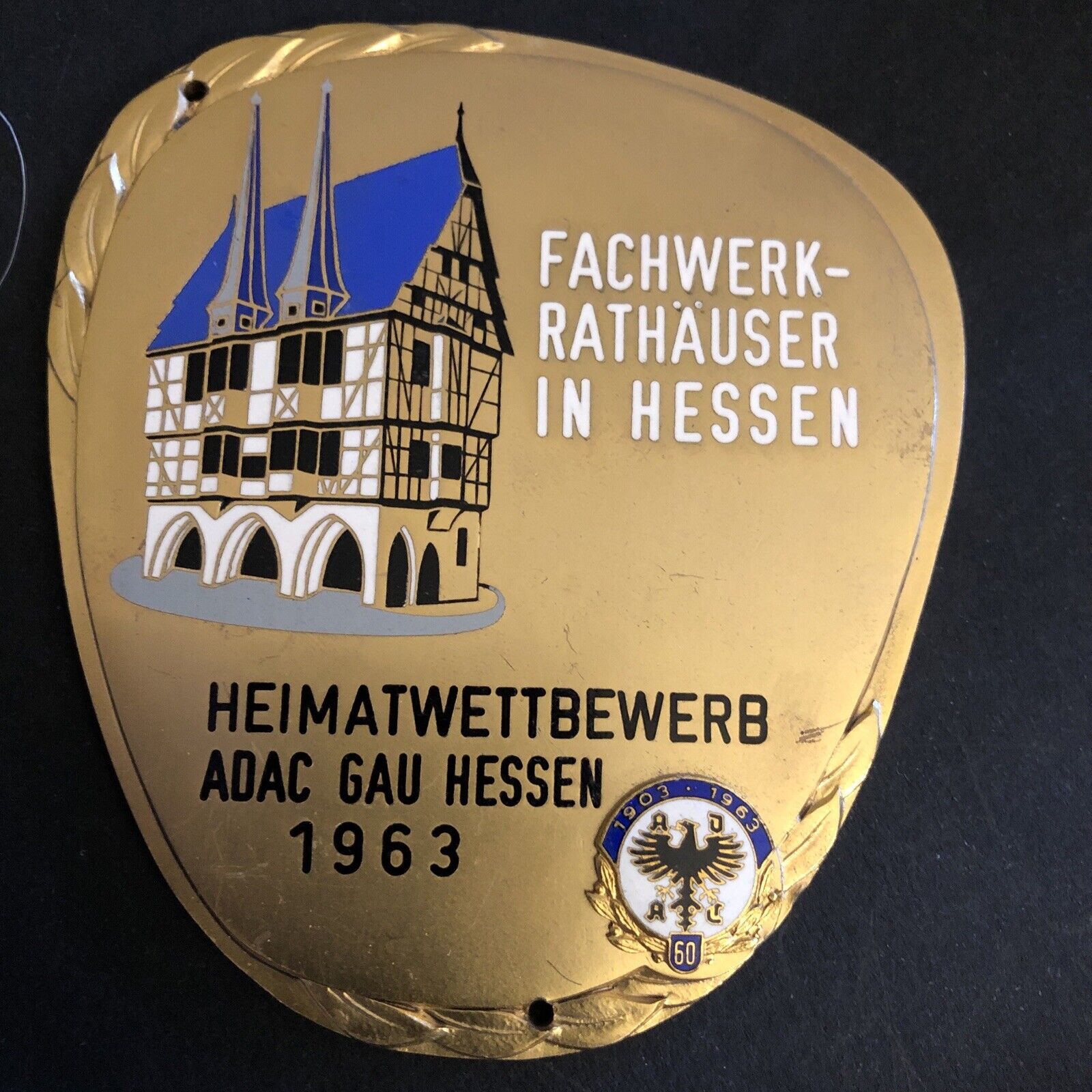 Rare 1963 grill badge Heimatwettbwerb Gau Hessen