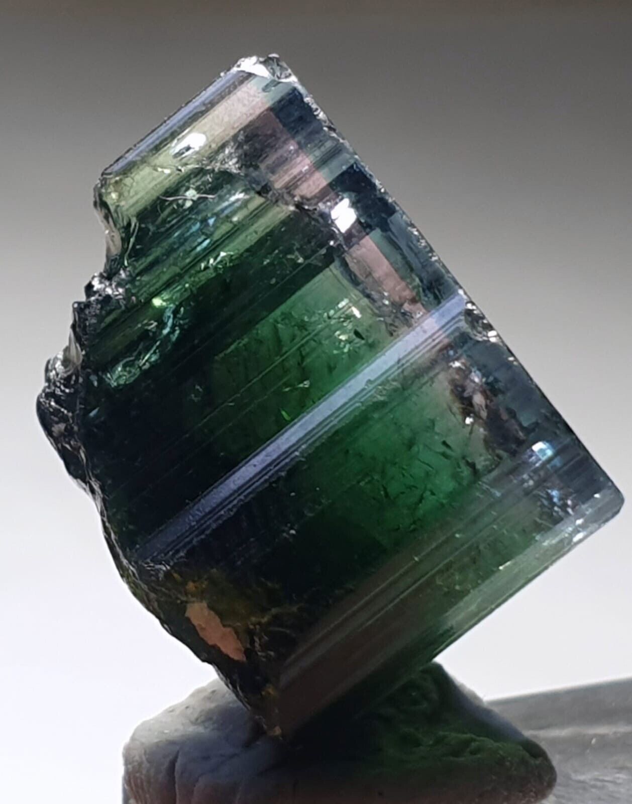 29carats Beautiful Tricolour Tourmaline Crystal From Paprok Mine Afghanistan 