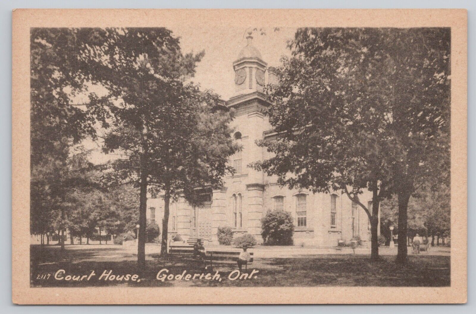 Vtg Post Card Court House, Goderich, Ont. B347