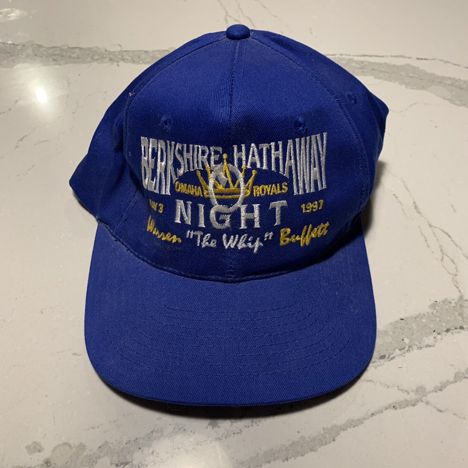 Berkshire Hathaway Warren Buffett Omaha Royals Vintage Baseball Hat Blue 1997