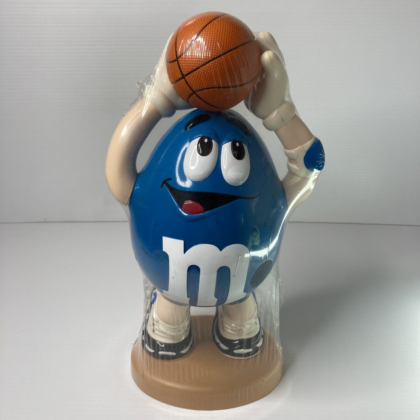 M&M's Vintage 90’s Collectible Blue Basketball Player Pull Lever Candy Dispenser