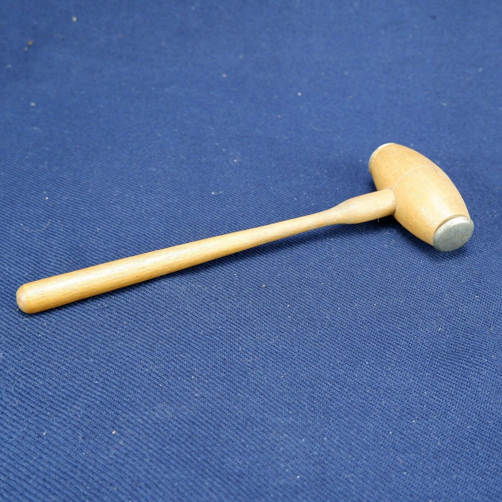 Small Vintage Wooden Mallet w/ Metal Face Plates
