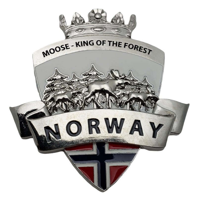 Norway Metal Fridge Magnet Travel Tourist Souvenir Moose King of the Forest