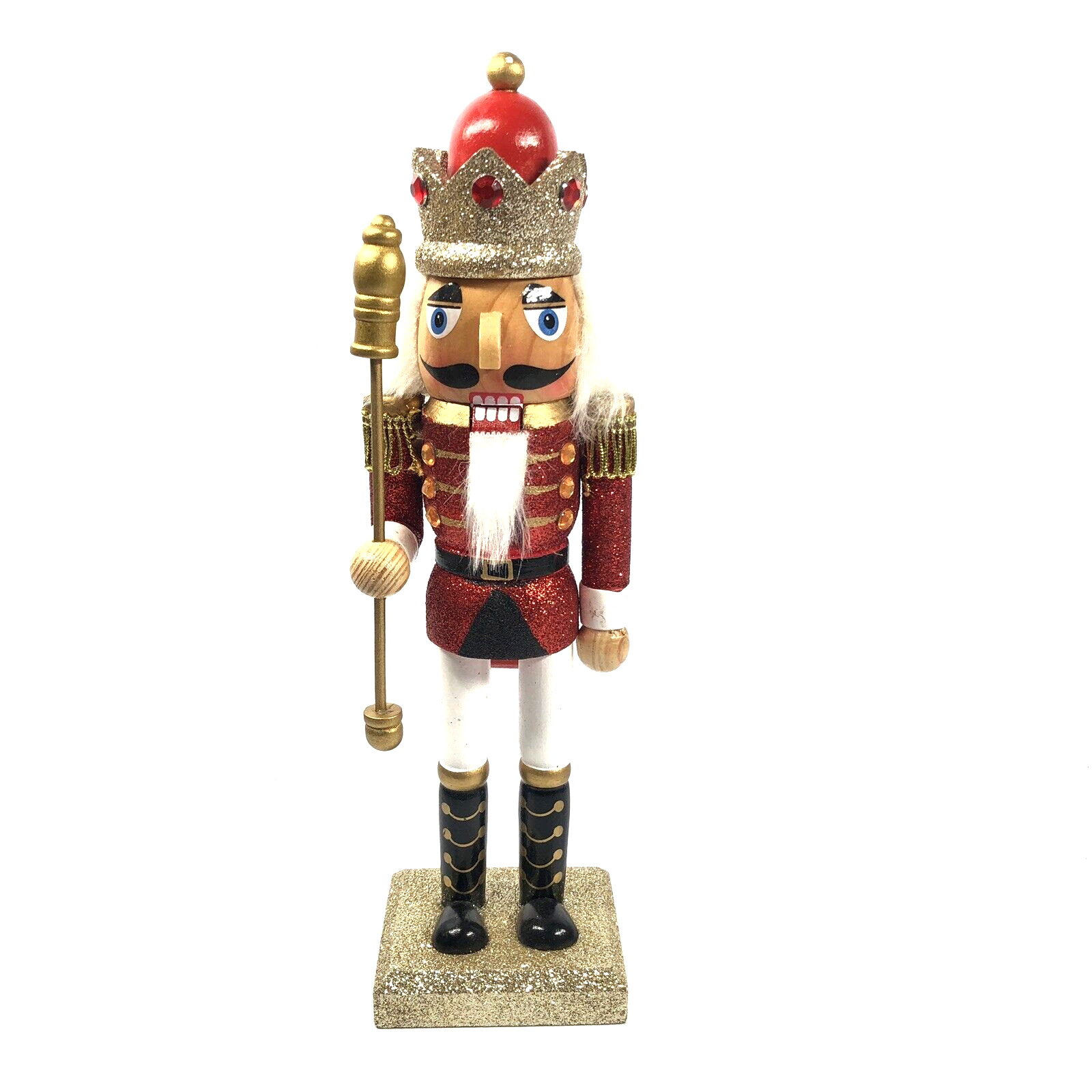 10” Hand painted  Wood Nutcracker, Lifestyle Studios..Holiday collection.