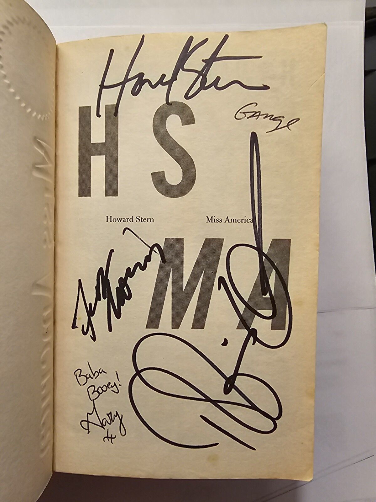 Howard Stern Miss America 6 AUTO *Staff Signed* *Crackhead Bob Owned* 1 of 1
