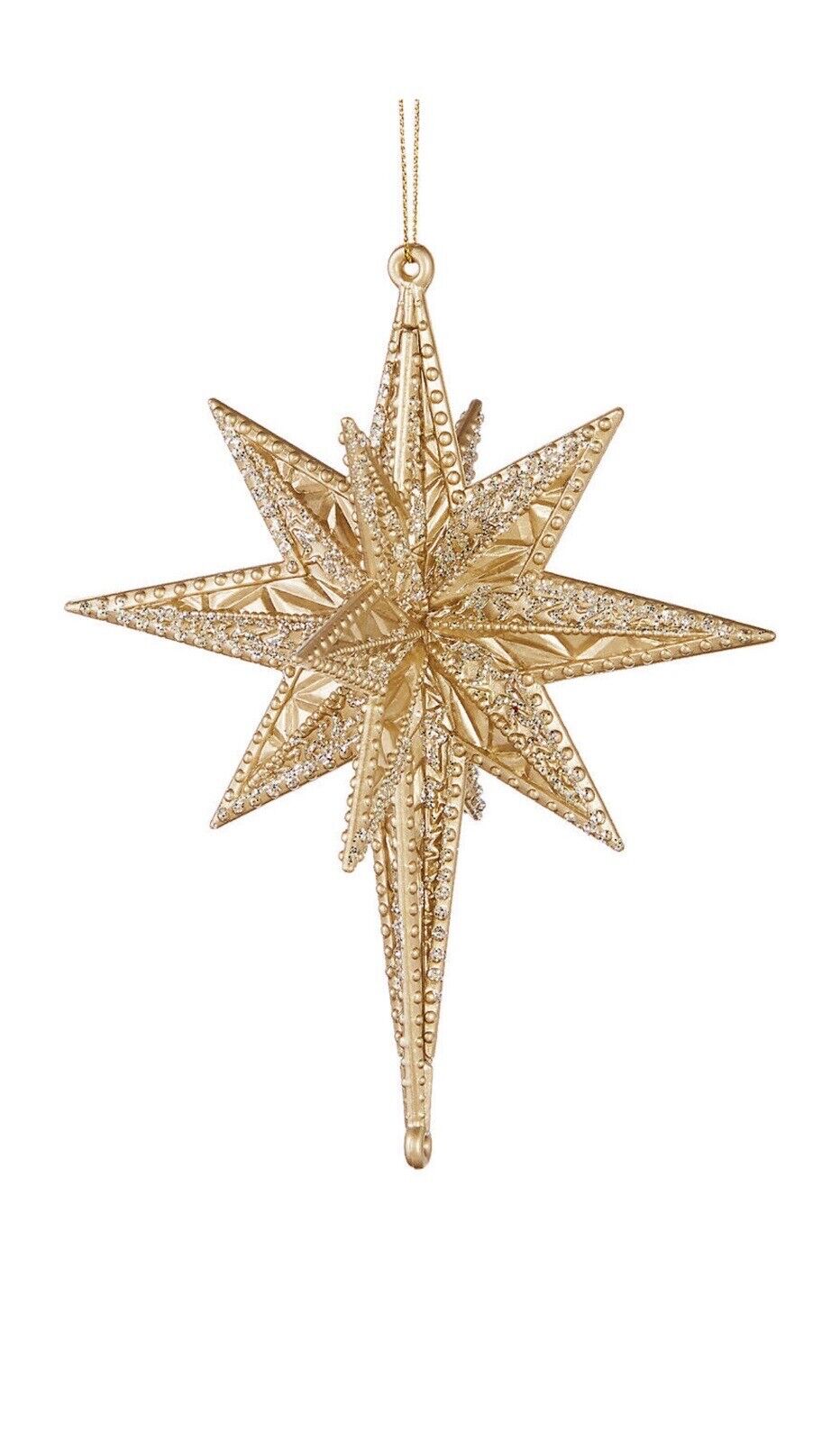 Raz Imports Gold North Star Ornament | New | Christmas Or Holidays
