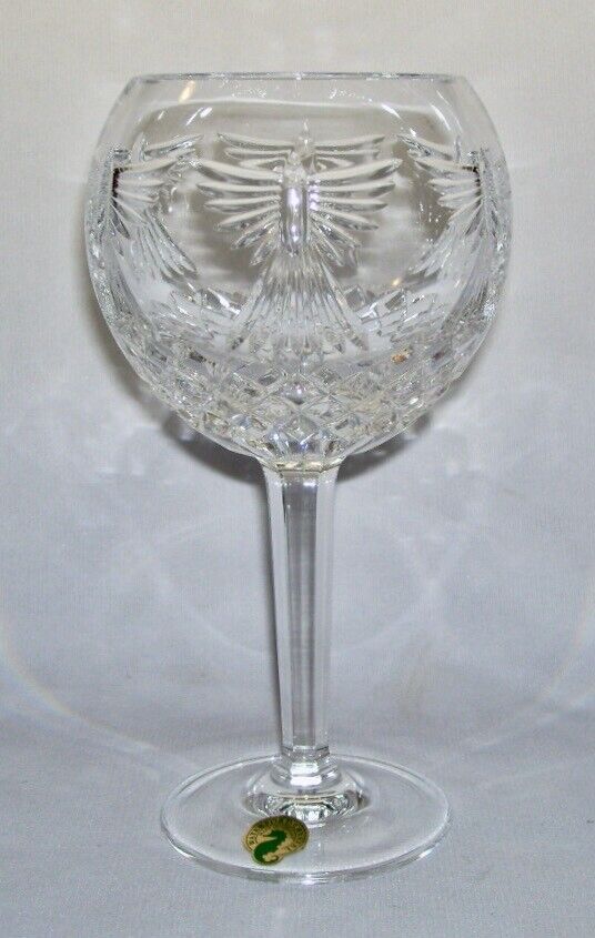 WATERFORD ~ Cut Crystal 15 Oz. BALLOON TOASTING WINE GLASS (Millennium, PEACE)