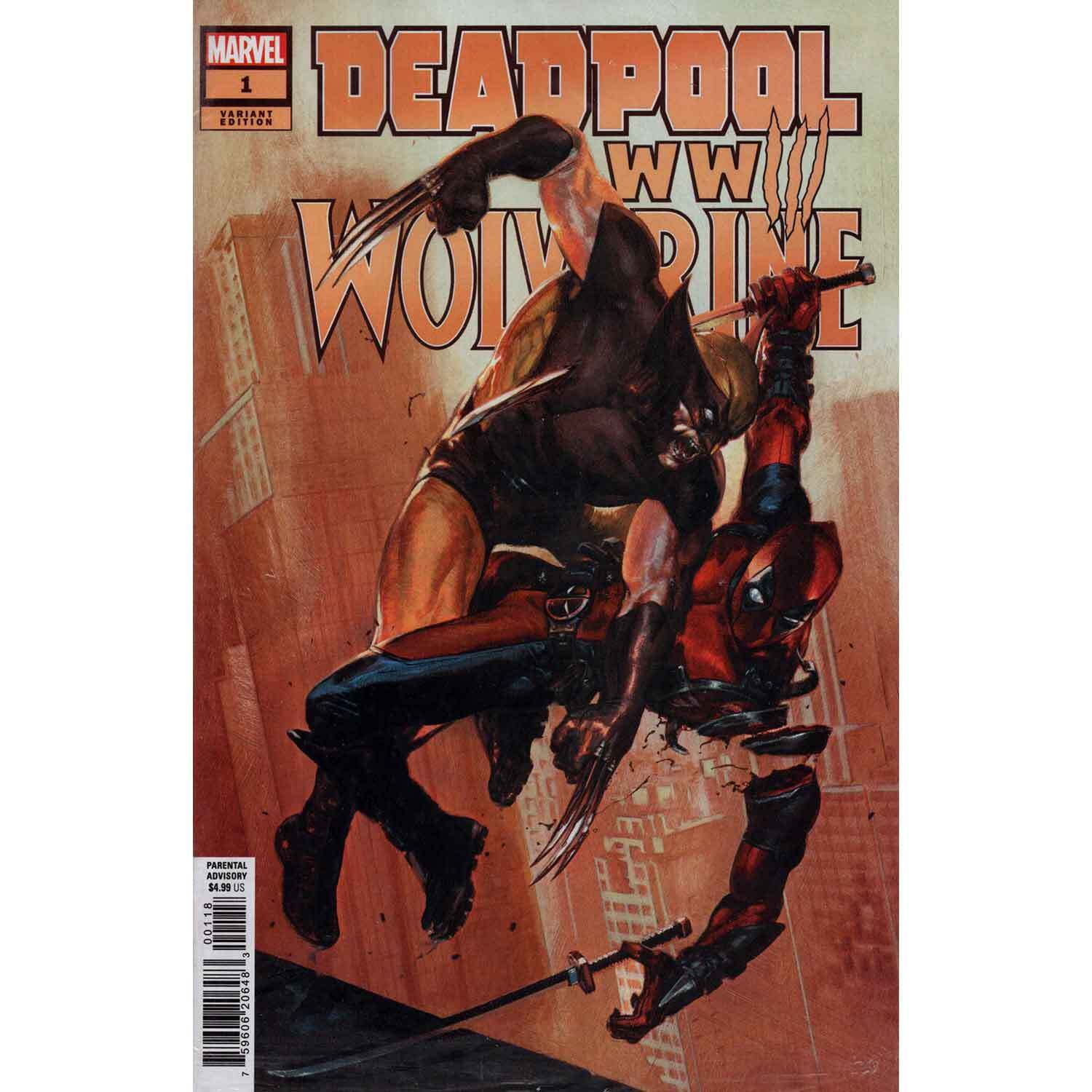 Deadpool Wolverine WWIII #1 Dellotto Surprise Brown Costume Pollybagged Variant