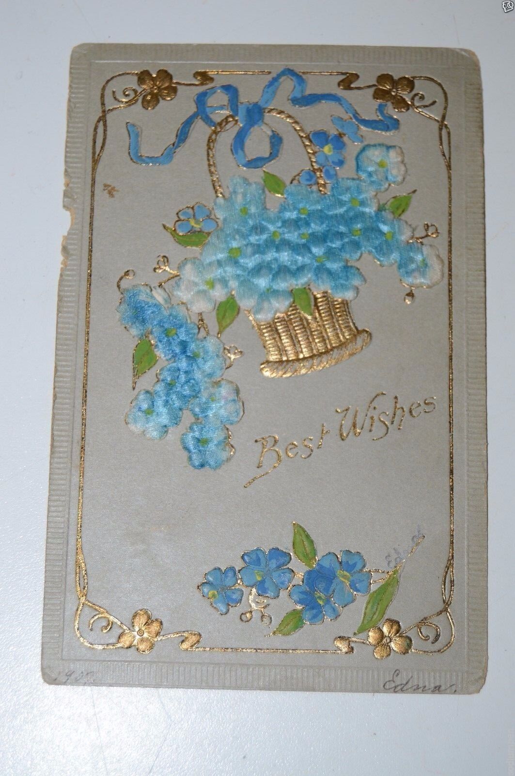 WOW Vintage 1907 Best Wishes Post Card Rare