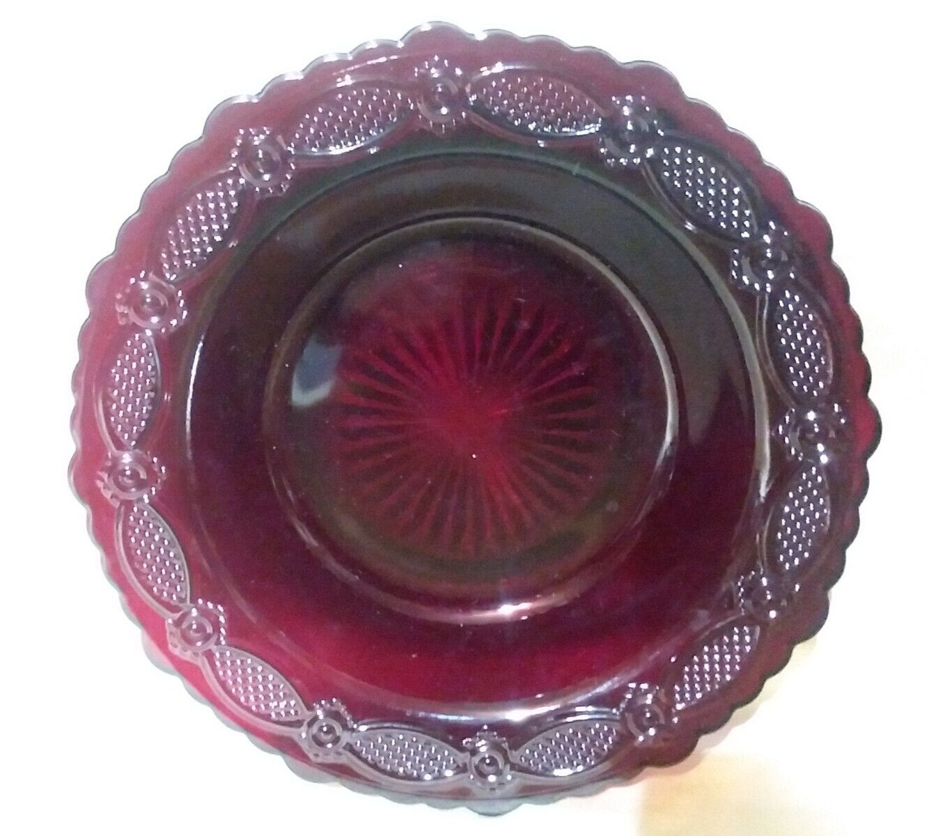 Avon 1876 Ruby Red Cape Cod Collection 1876 Glass Soup/Cereal Bowl  7.25 \