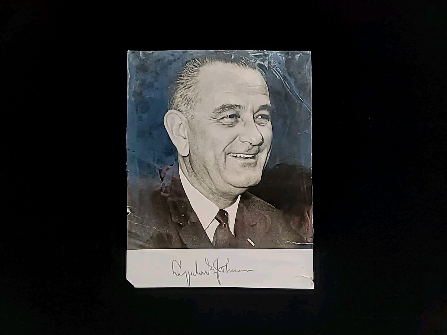United States President Lyndon B Johnson Signed Photograph Presidential Document