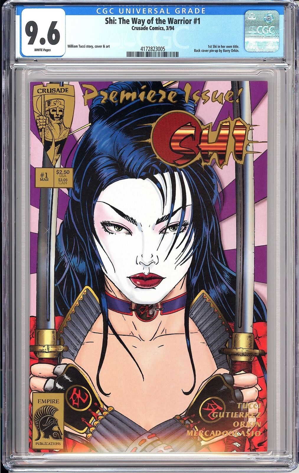 Shi Way of the Warrior 1 CGC 9.6 1994 4172823005 Gold Premiere Issue 1st Shi Key