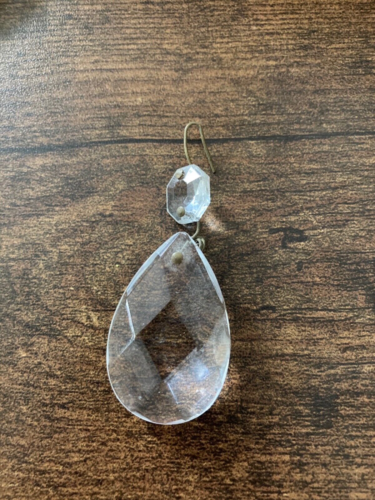 Vintage Antique Chandelier TearDrop Crystal Clear Hanging Prism Part