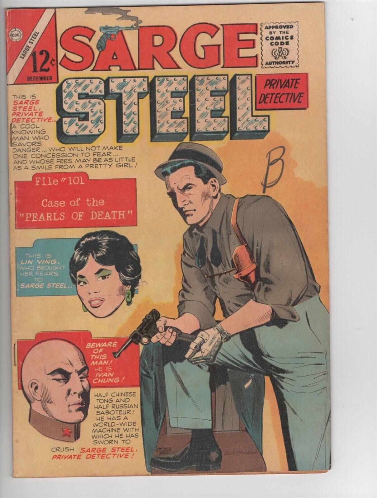 Sarge Steel #1 VG Dick Giordano Charlton Crime Secret Agent Dec 1964 