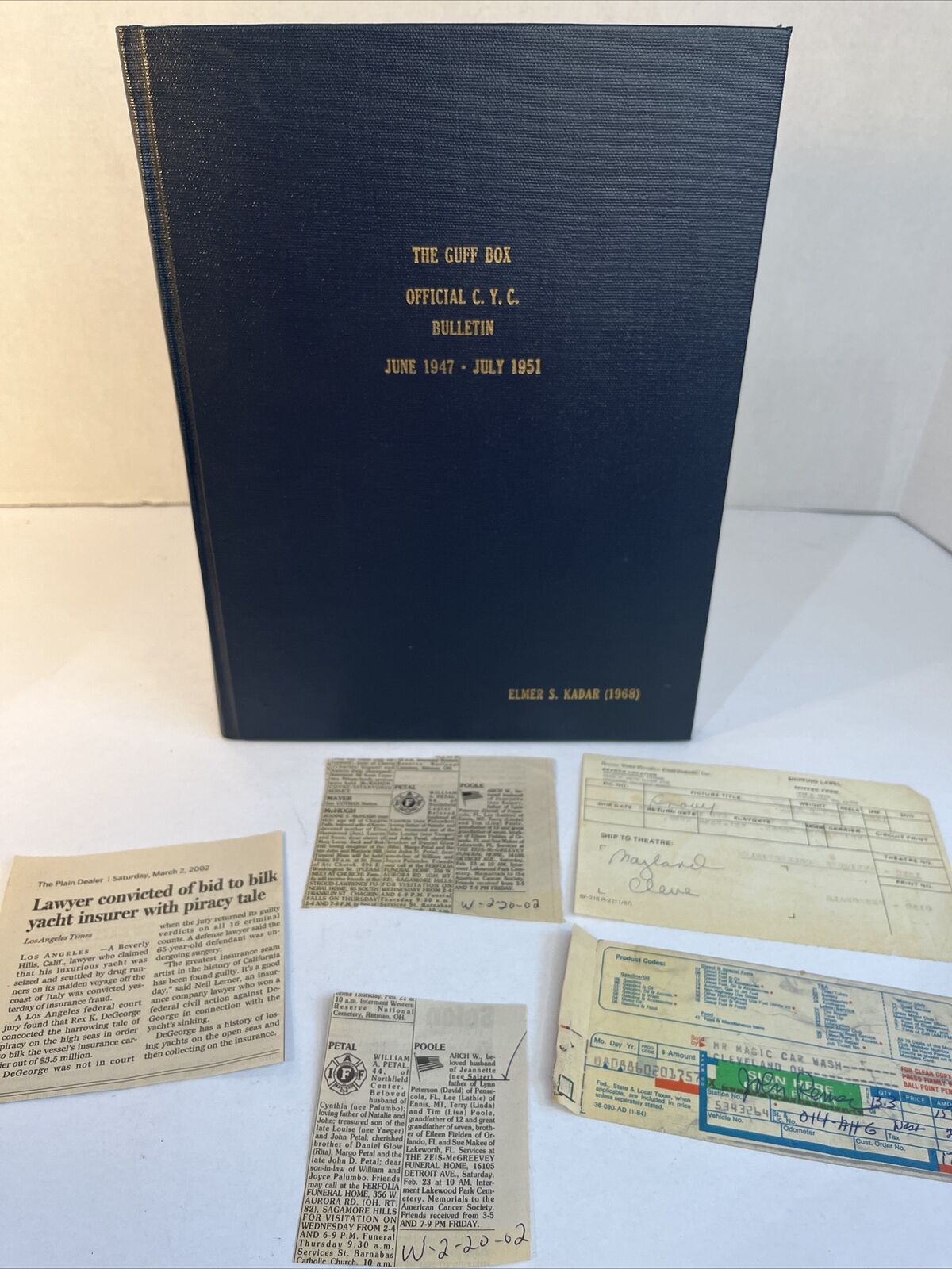 June 1947-July 1951 Bound Set Of The Cleveland Yacht Club “The Guff Box”