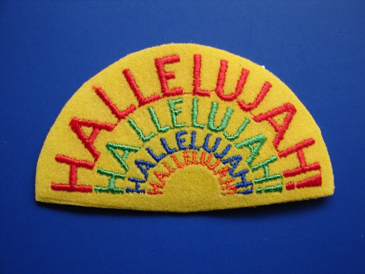 Vintage RARE 1970\'s HALLELUJAH  Jesus Christian Religious Embroidered Patch