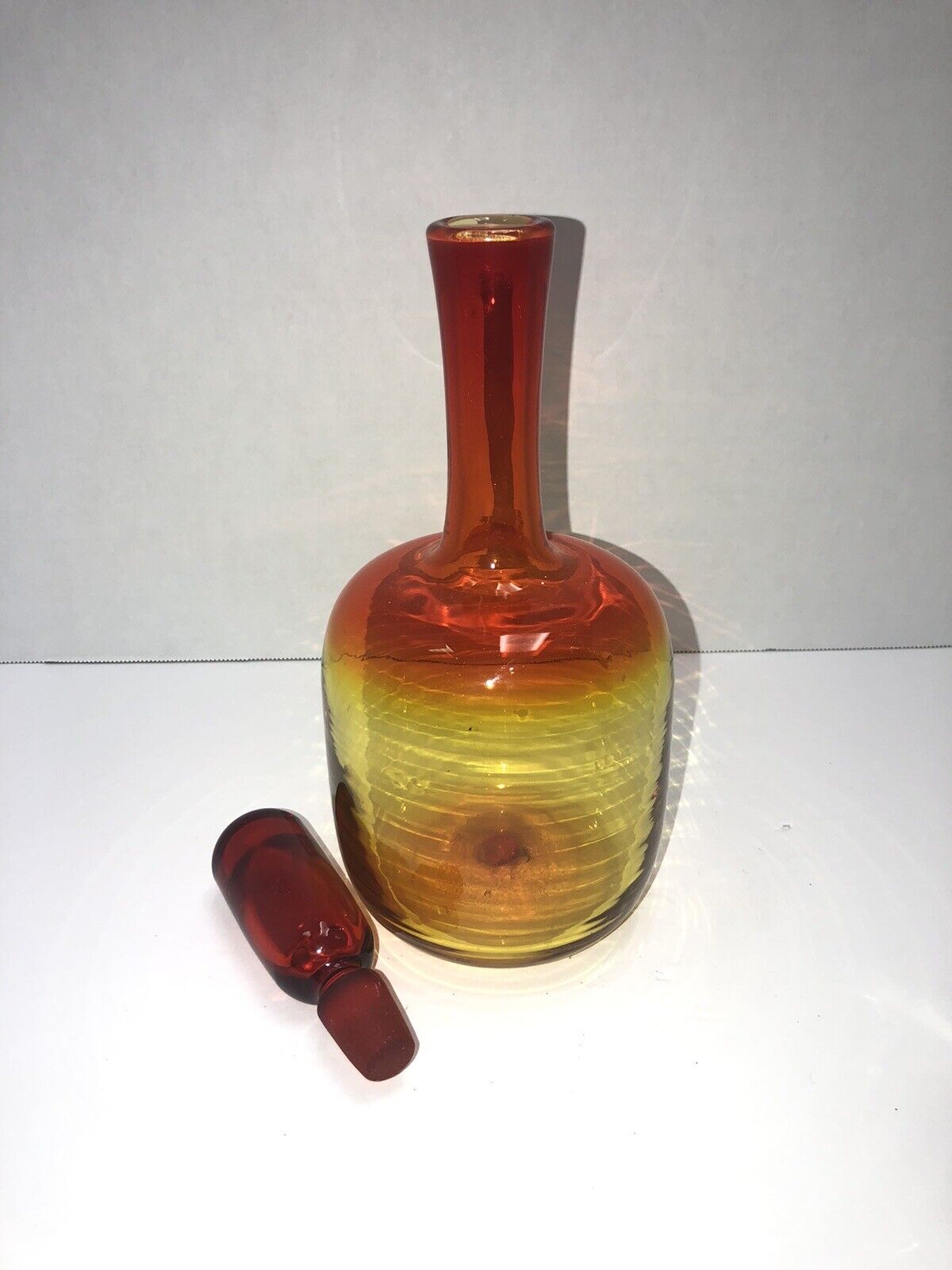 Orange And Red Decanter