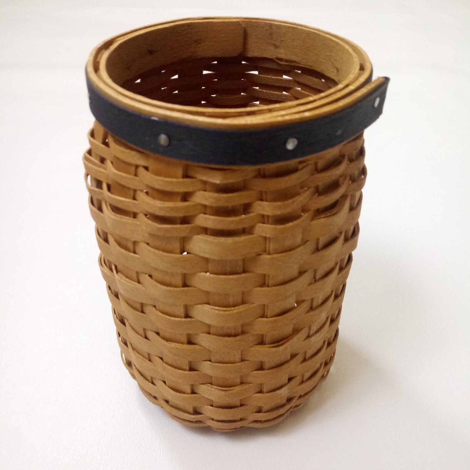 Longaberger Pride Basket Blue Ribbon  Collection 2003 Bank Incomplete Handmade