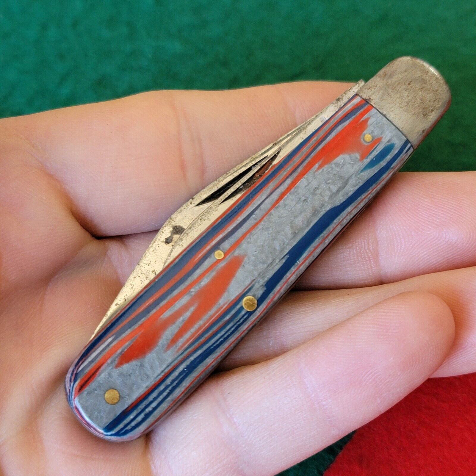 Old Vintage Antique Cattaraugus Barehead Jack Folding Pocket Knife