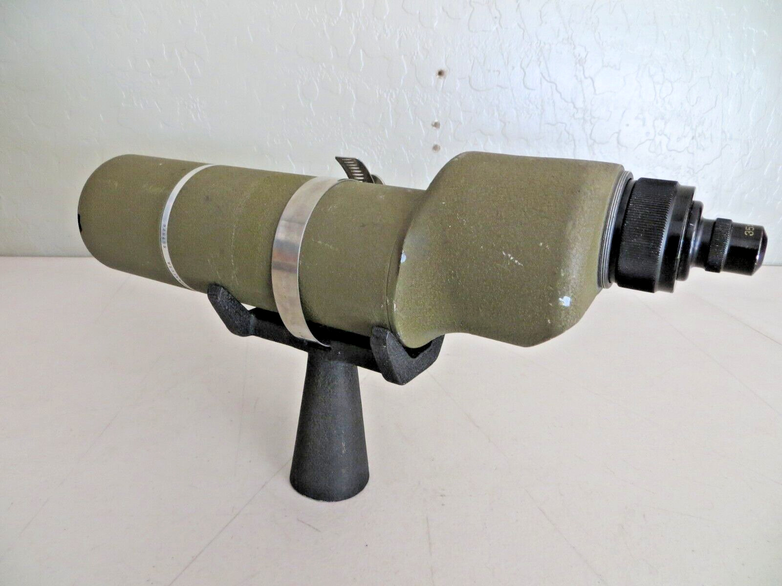 WW2 Bausch & Lomb Spotting Scope 35x M48 Optics Sniper Tripod Mount Type US Army