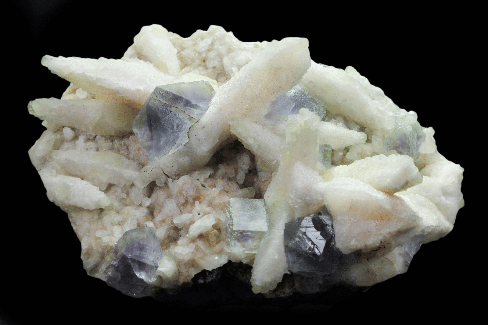 Calcite with Fluorite From Yaogangxian Mine, Nanling Mountains, Hunan Province, 
