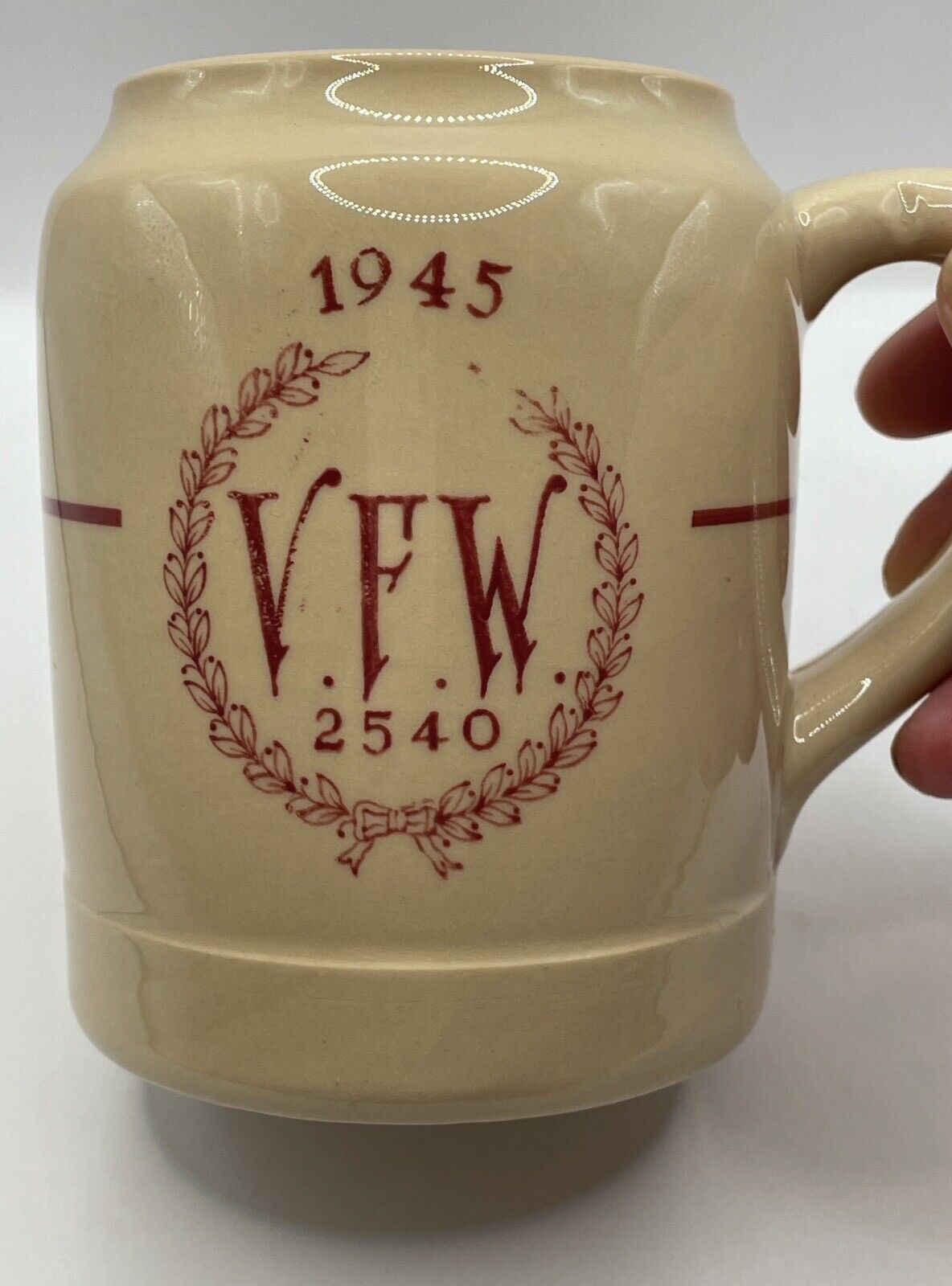 Vintage 1945 VFW Post 2540 Commemorative Mug Stein Walker China