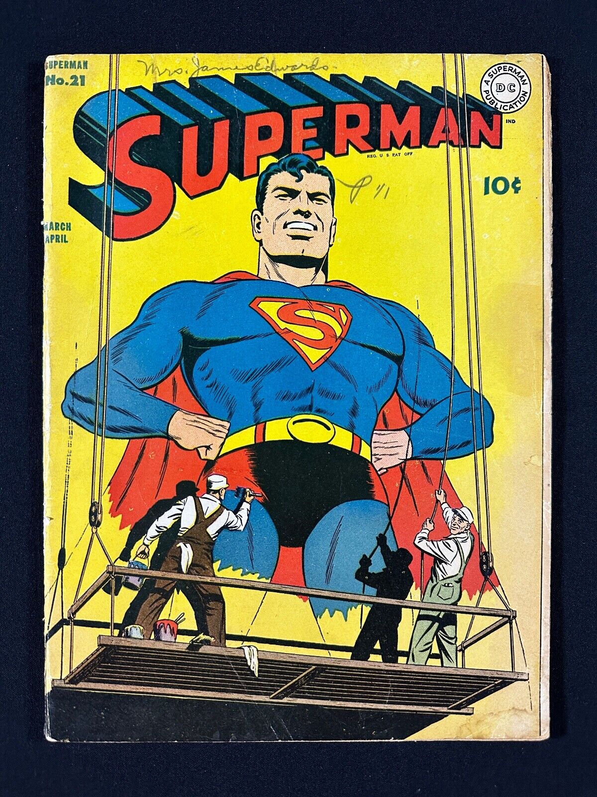 SUPERMAN #21 / DC Comics / 1943 / Classic Cover by Jack Burnley / 3.0 - 3.5