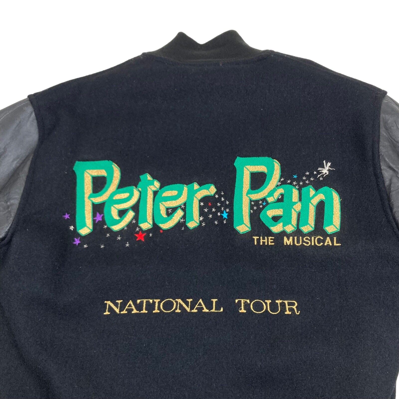 VTG Peter Pan the Musical National Tour Bomber Jacket Stormin Norman Disney Sz S