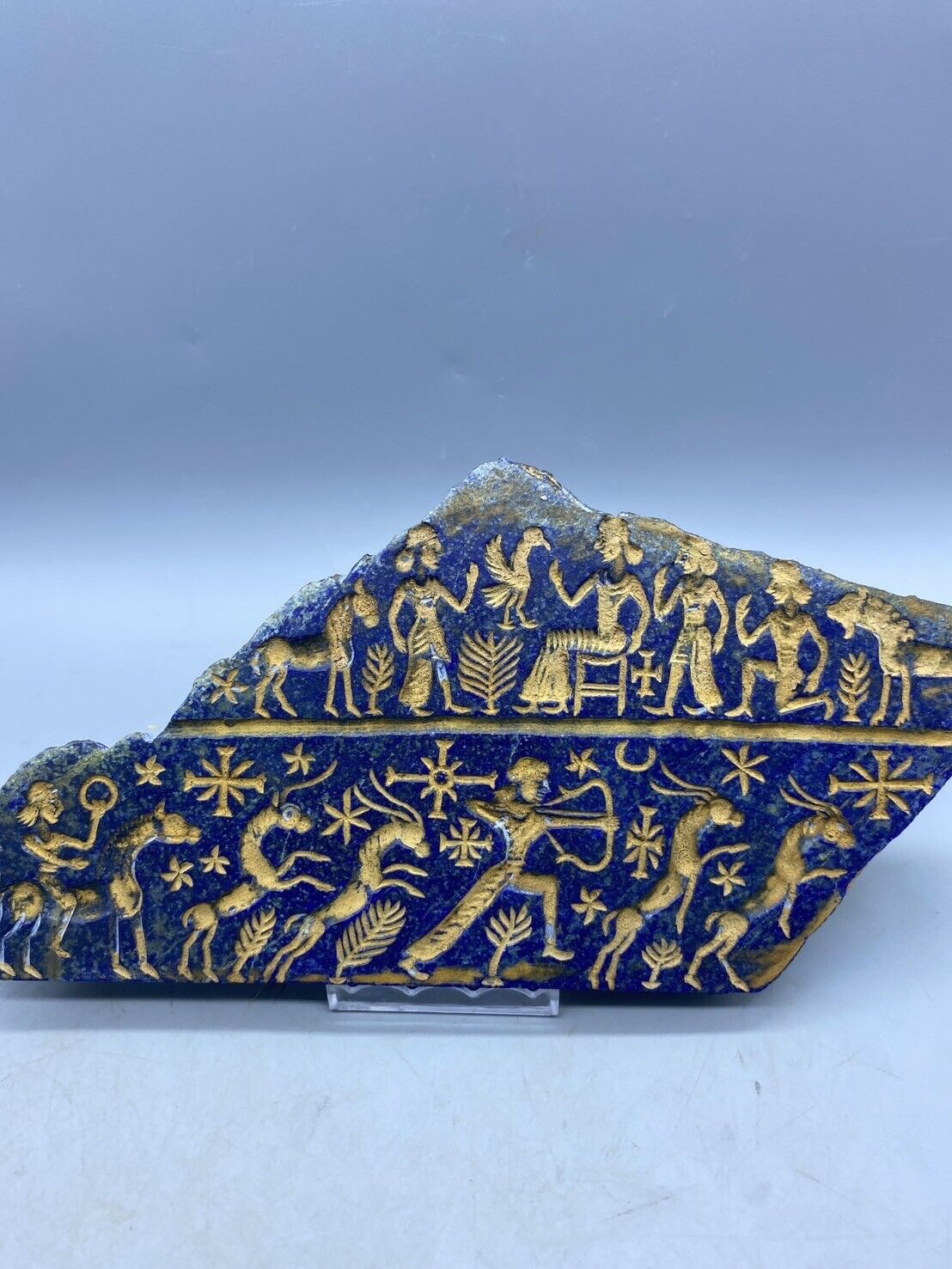 Beautiful Old Natural Lapis lazuli’s Stone Roman Greek Artifact Historical Tile
