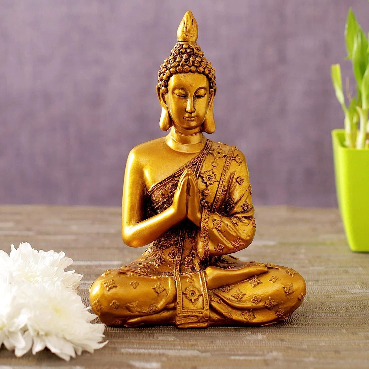 Beautiful Gautam Buddha Head Statue Color Golden for Home Decoration Home Décor