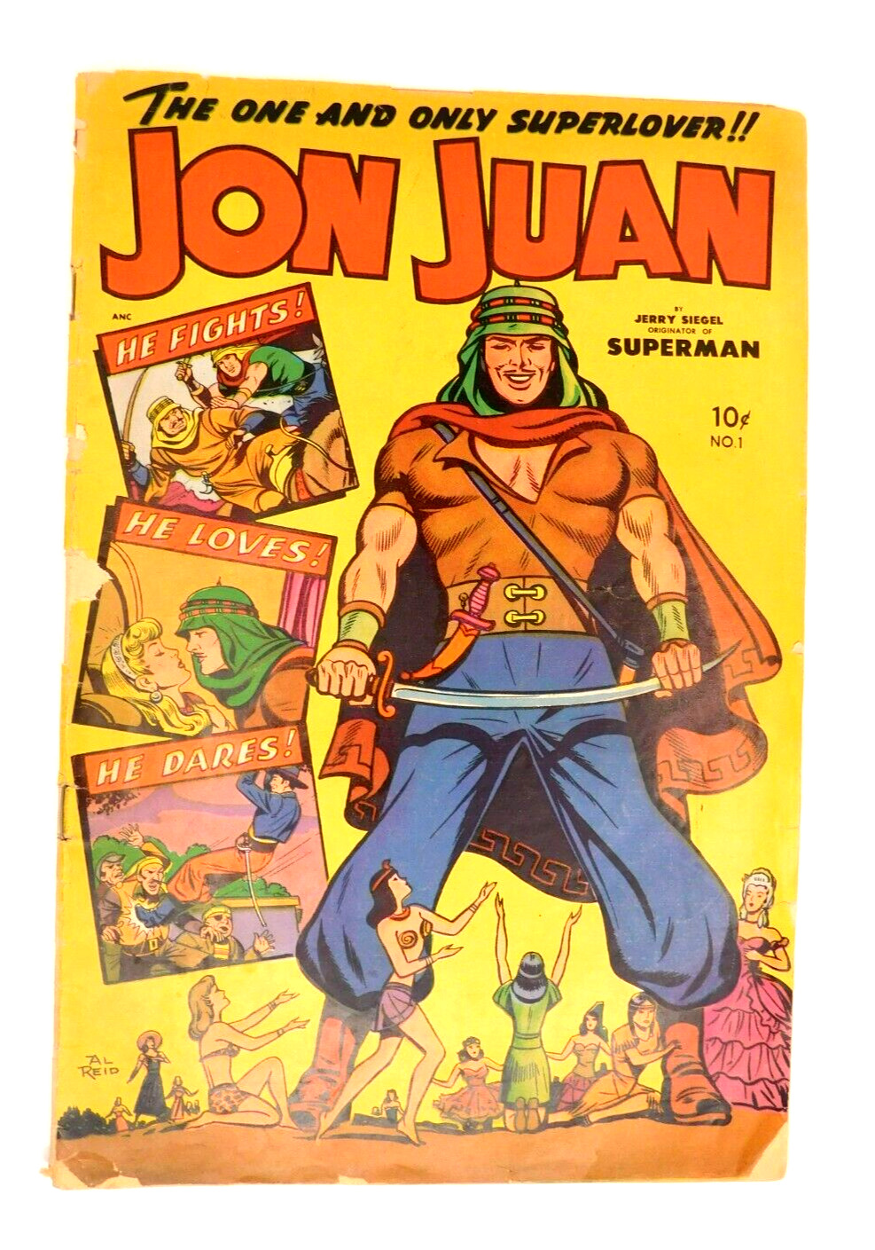 Jon Juan #1 Comic Book Jerry Siegel 1950 Rare 