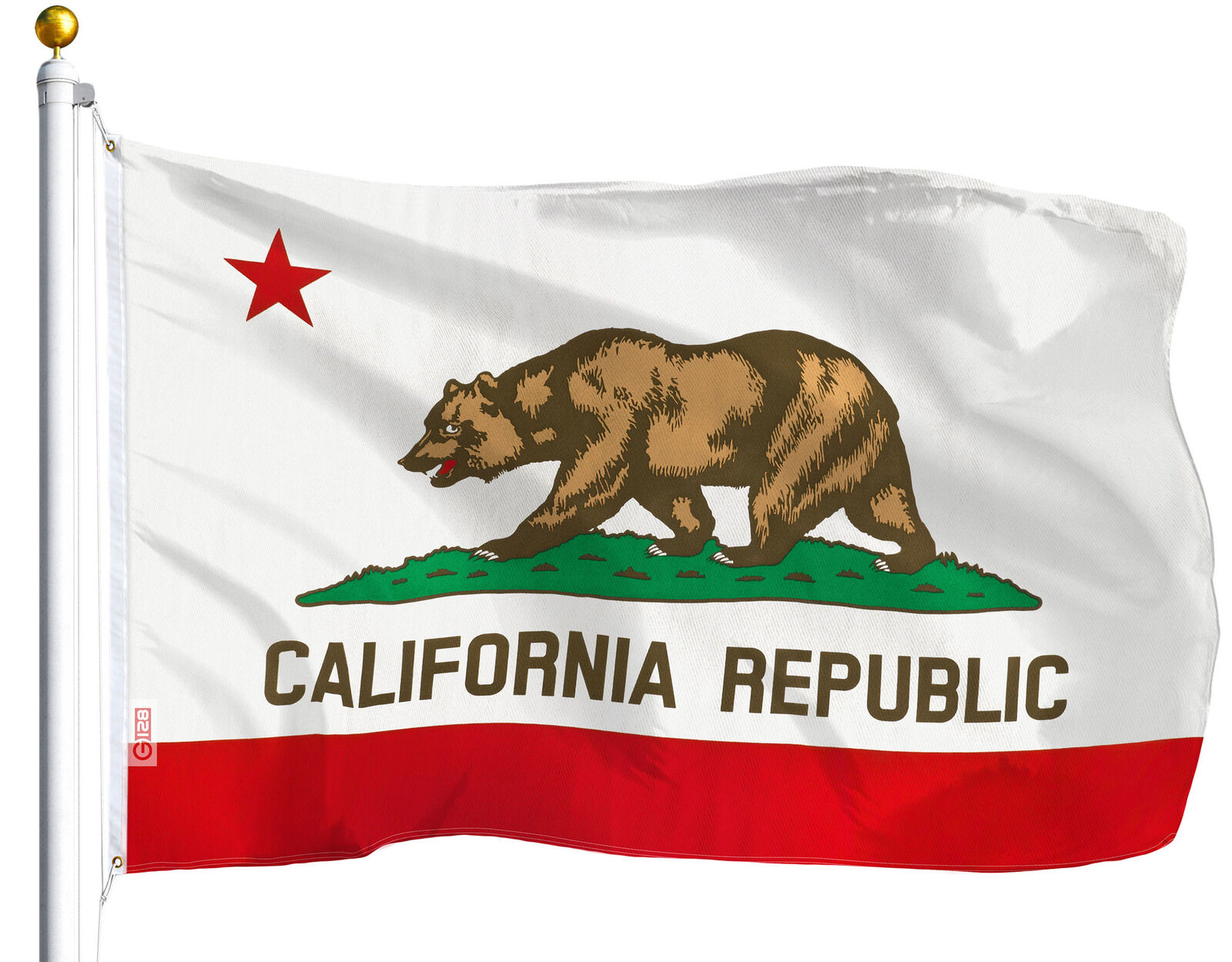 3’x5 Polyester CALIFORNIA STATE FLAG CA USA Bear Republic Outdoor Banner