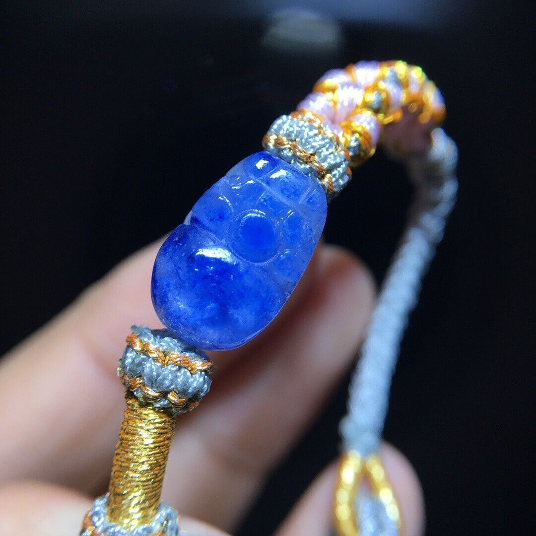 Very Rare NATURAL Beautiful Blue Dumortierite Crystal bracelet