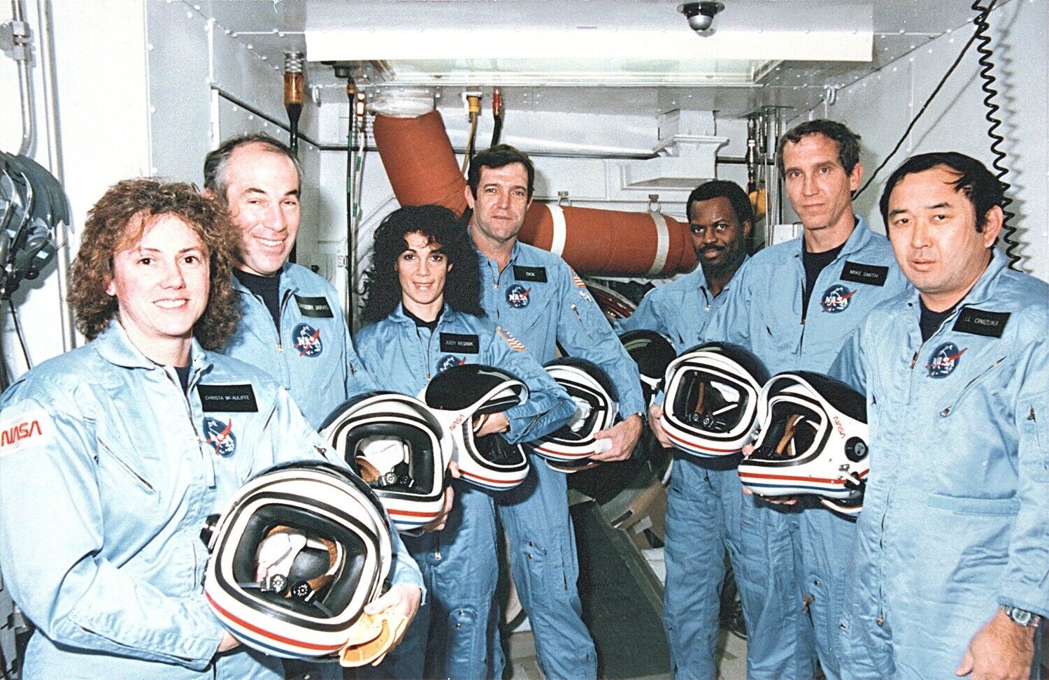 Last Space Shuttle Challenger Crew PHOTO,NASA Art Print,Disaster Mission STS-51L
