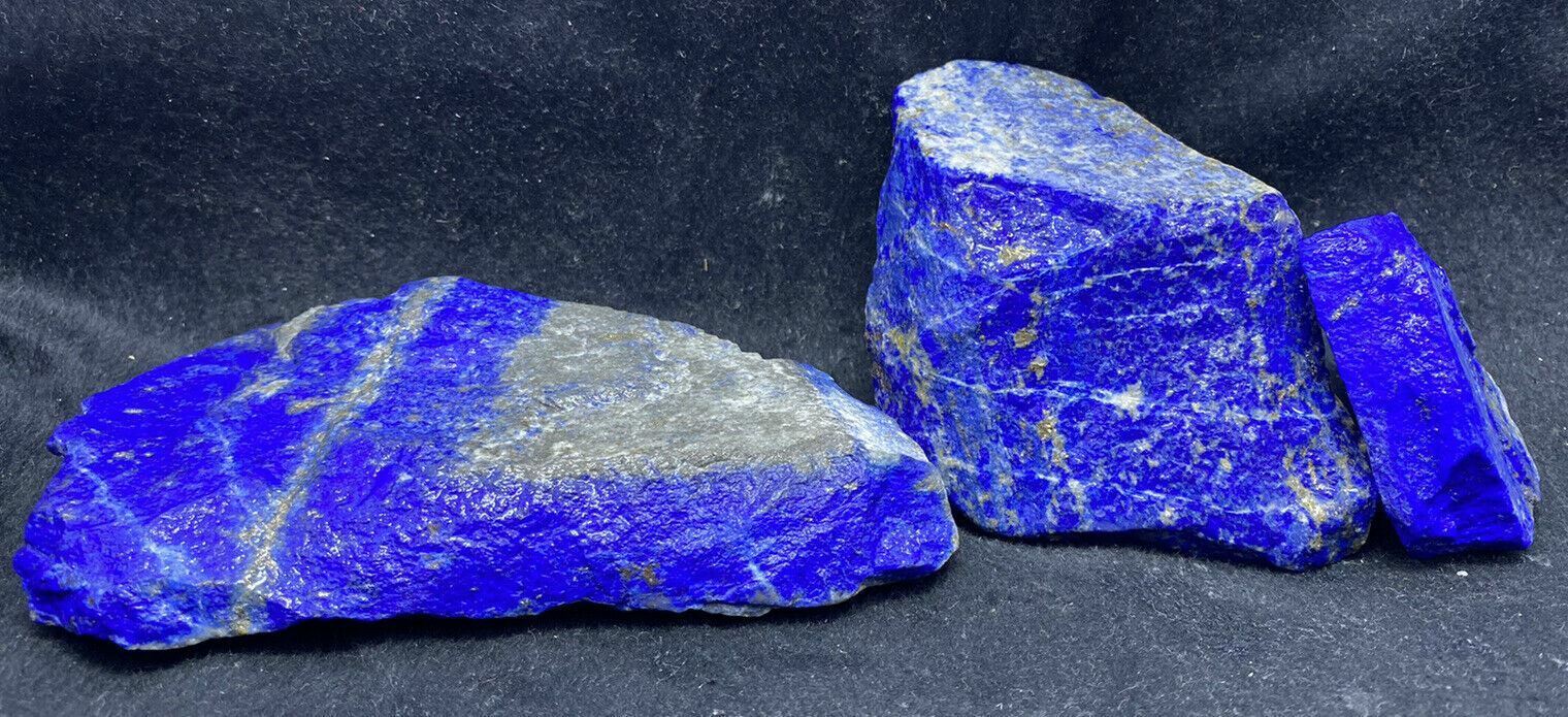 Rough Lapis Lazuli Lazurite Royal Blue grade AAA 770 grams lot crystals cabs 