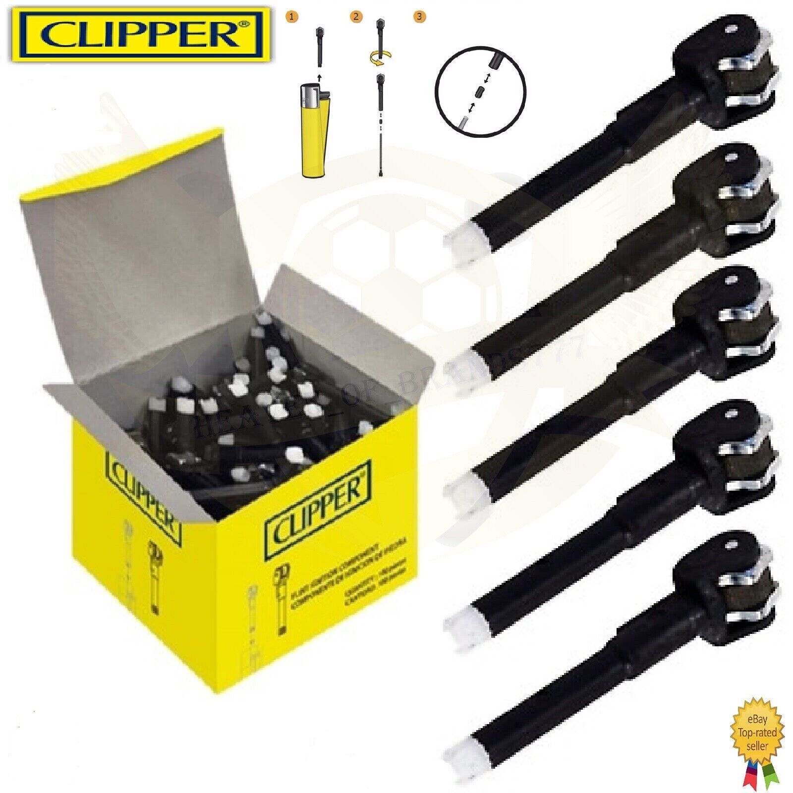 Clipper Lighter Spare Replacement Flint & Wheel Barrel Stem for Clipper Lighter