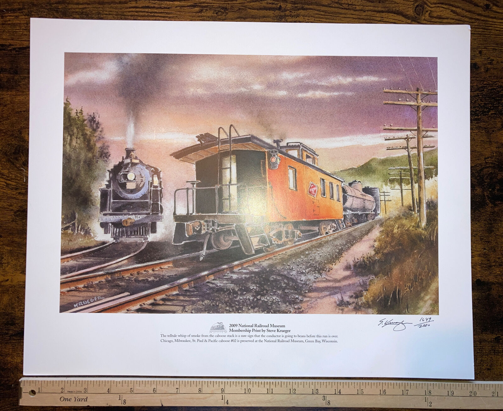 2009 National Railroad Museum Membership Print by Steve Krueger signed 1649/2000