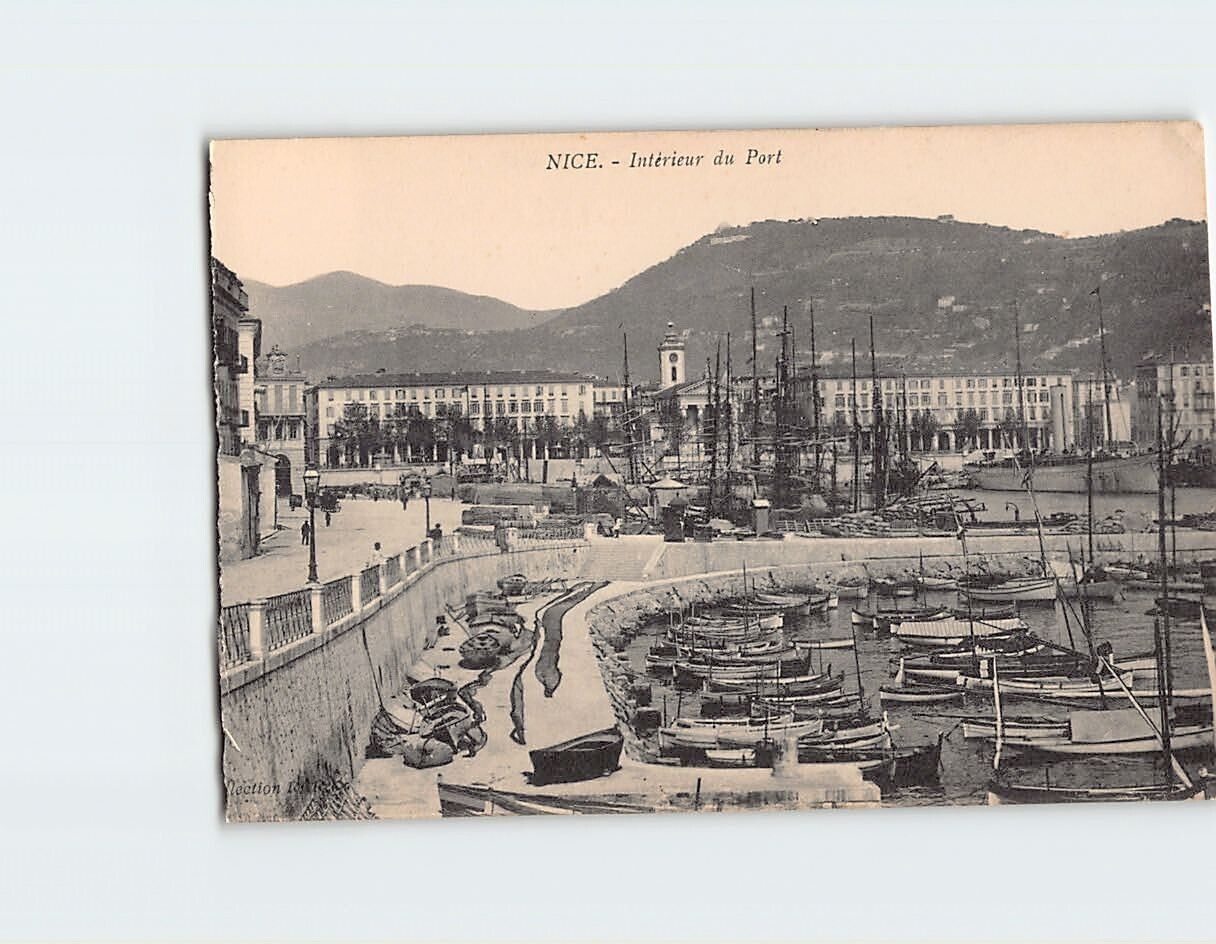 Postcard Interieur du Port Nice France