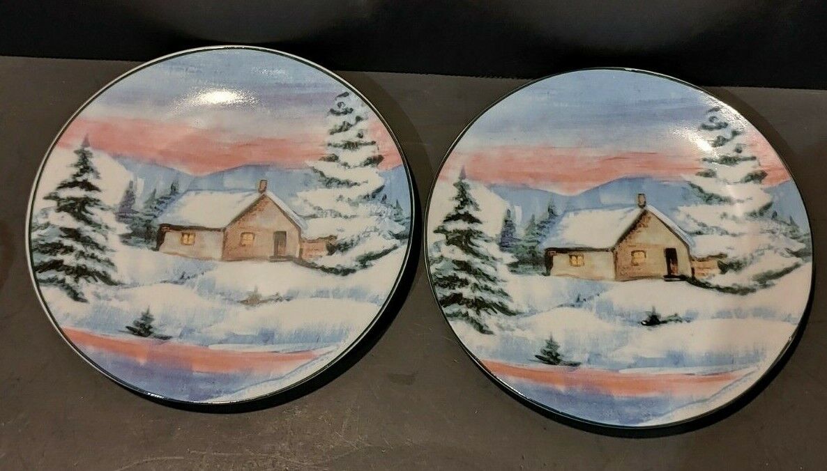 4-Season Collector Plates VTG Hand Painted Winter Spring Summer Fall Mix & Match