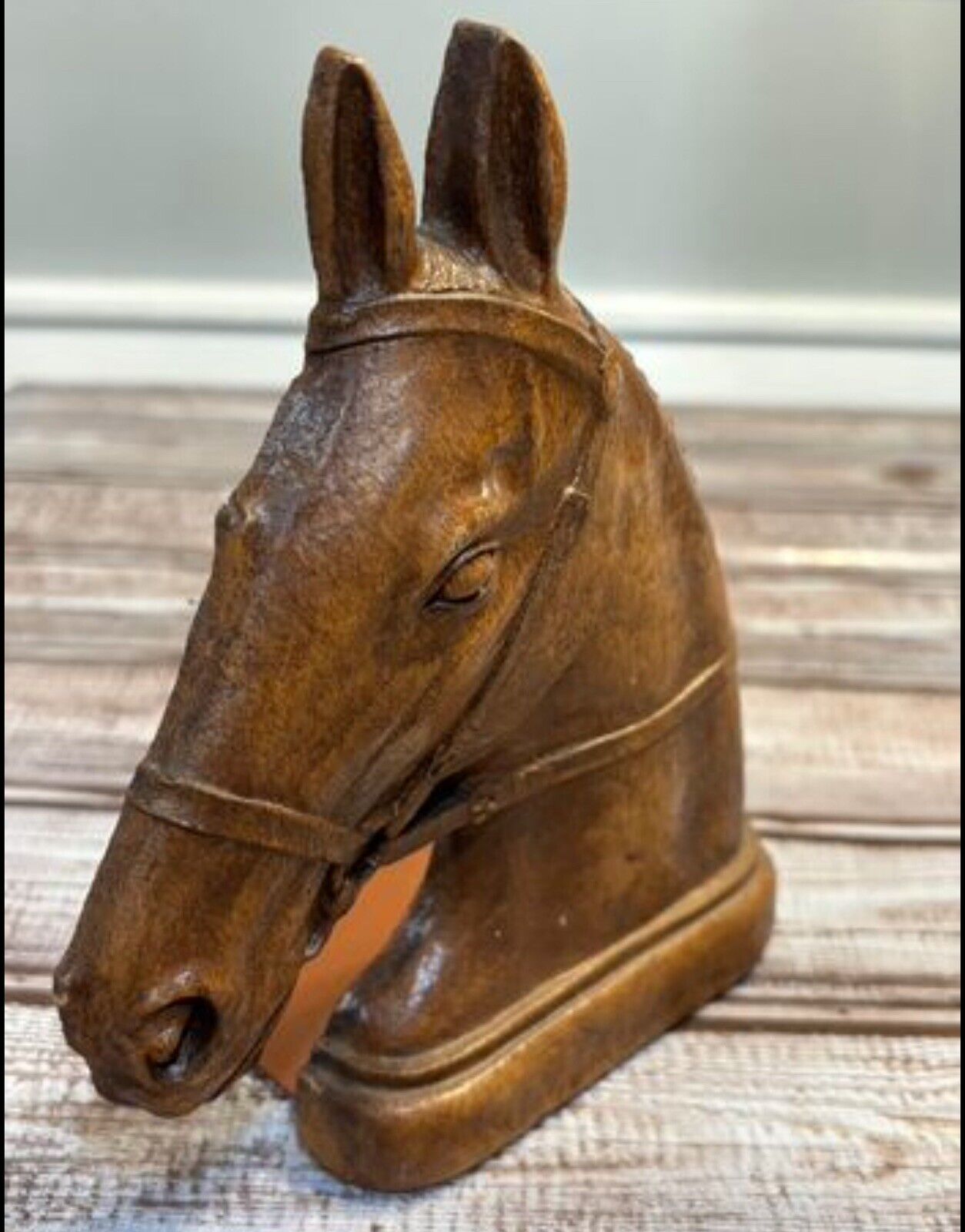 Vintage Syroco Wooden Horse Head Bookend ONE