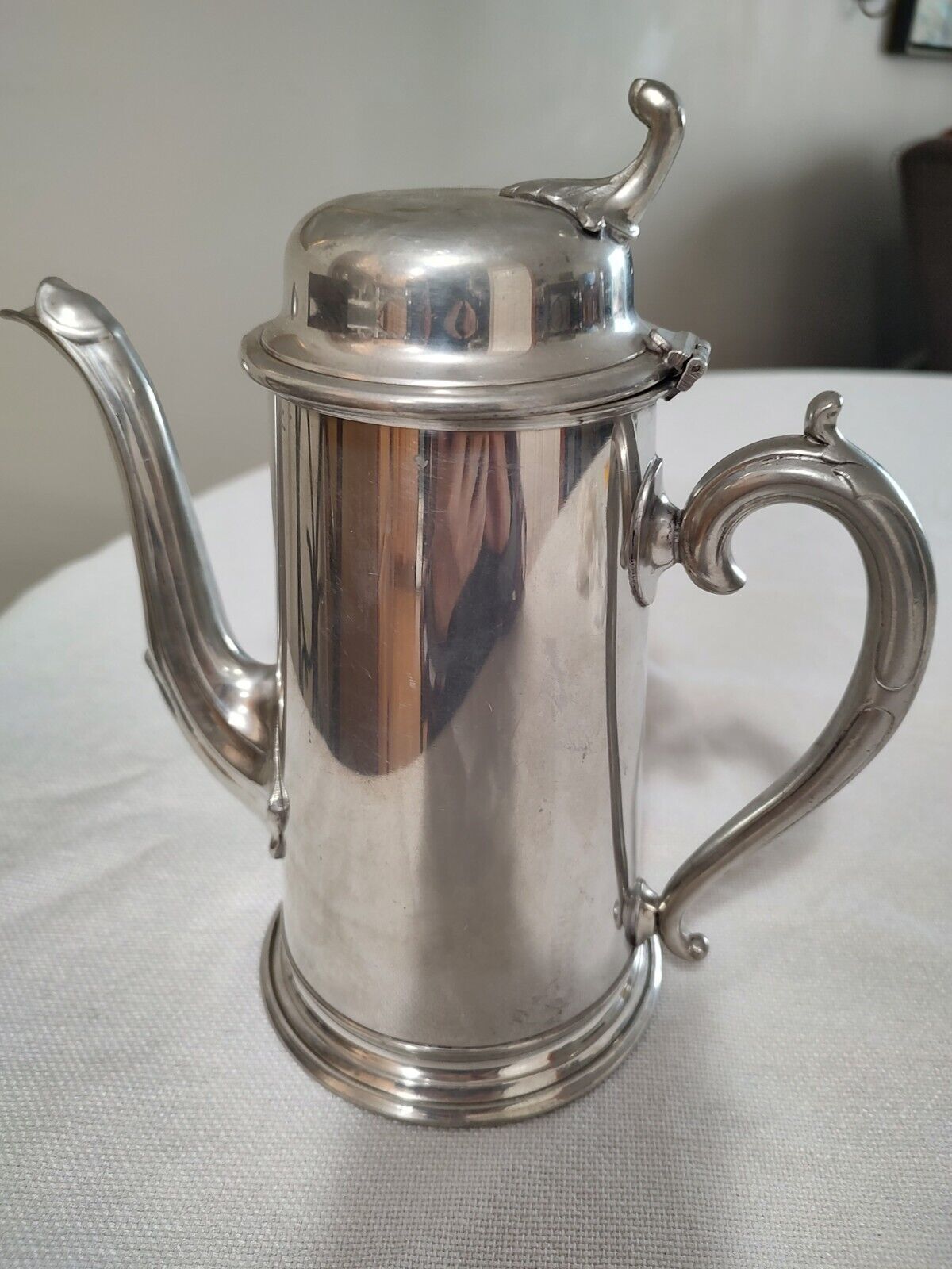 REVERE SHEFFIELD PEWTER COFFEE SERVER VTG ENGLAND COUNTRY COTTAGE TEAPARTY