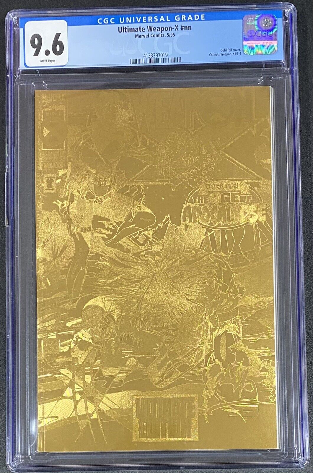 Ultimate Weapon X #1 Gold Foil Cover #1-4 collection CGC 9.6 NM+ Rare
