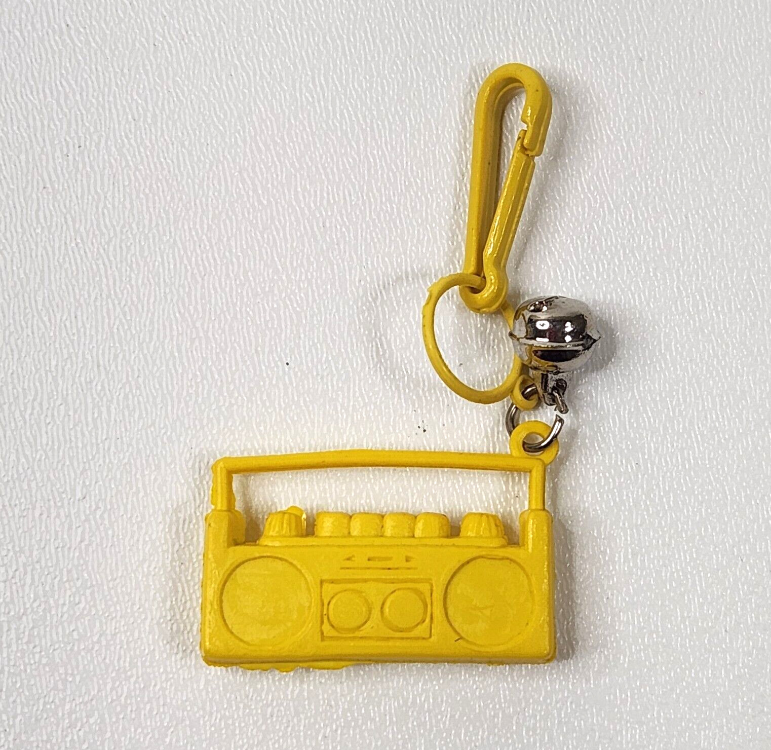 Vintage 1980s Plastic Bell Charm Portable Radio For 80s Necklace