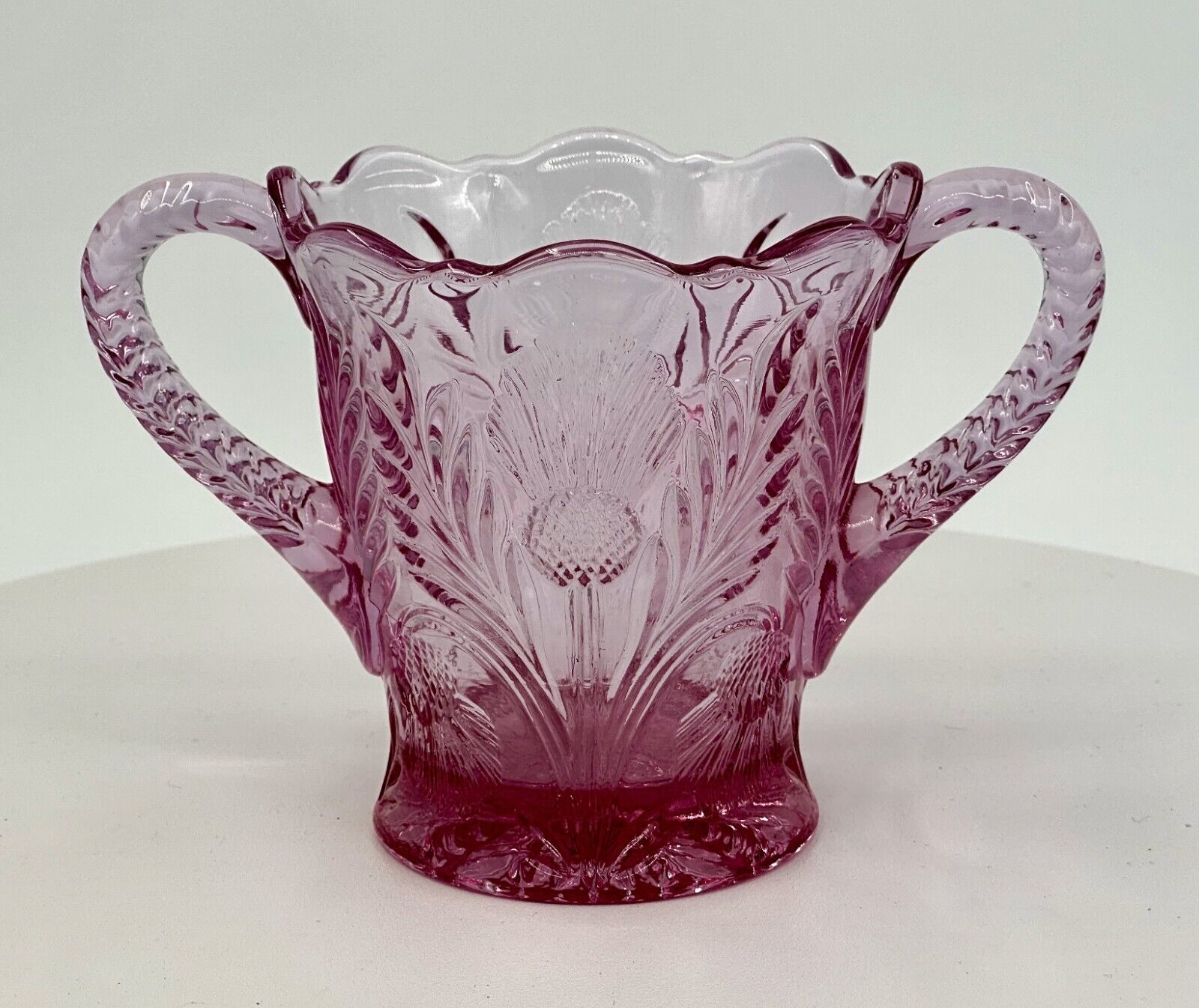 Mosser Inverted Thistle Light Pink Rose Sugar Bowl / Vase