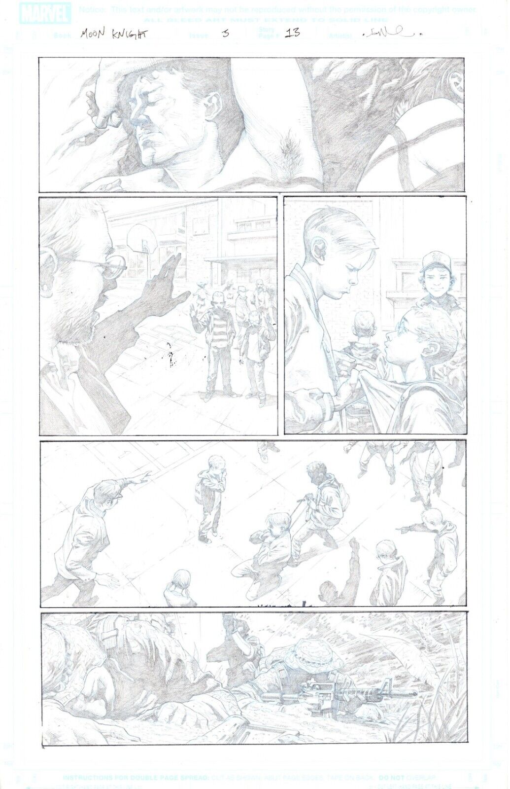 Original JEROME OPENA Comic Book Art VENGEANCE of MOON KNIGHT #3, page 13 Marvel